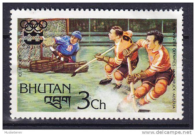 Bhutan 1976 Mi. 649    3 Ch Olympic Games Olympische Winterspiele, Innsbruck Eishockey MNH** - Bhutan