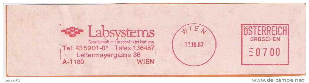 A6 Austria 1987. Machine Stamp Cut LABSYSTEMS WIEN - Franking Machines (EMA)