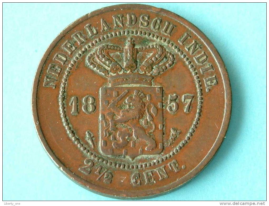 1857 - 2 1/2 CENT / KM 308 ( For Grade, Please See Photo ) ! - Indes Néerlandaises