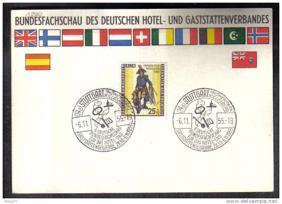 VER1200 - BERLINO : 6/11/1955  Bundesfachschau Des Deutschen Hotel - Briefe U. Dokumente