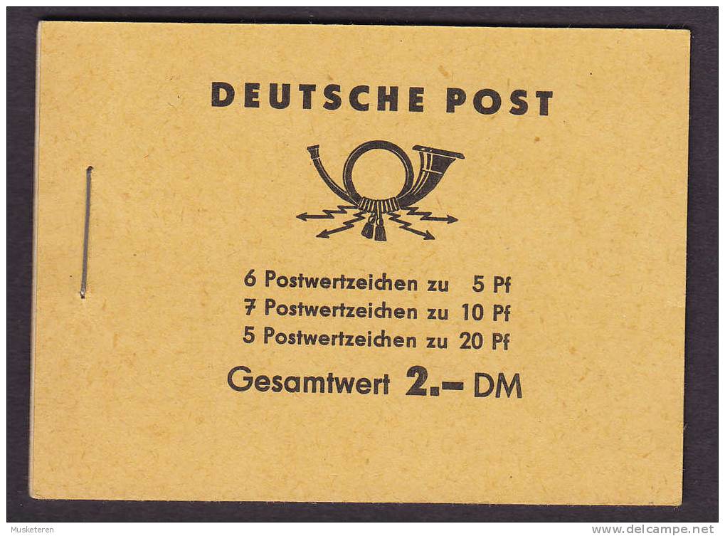 Germany Deutsche Post DDR 1960 MH-MiNr. 3 Markenheftchen Booklet (5 Scans) MNH** - Carnets