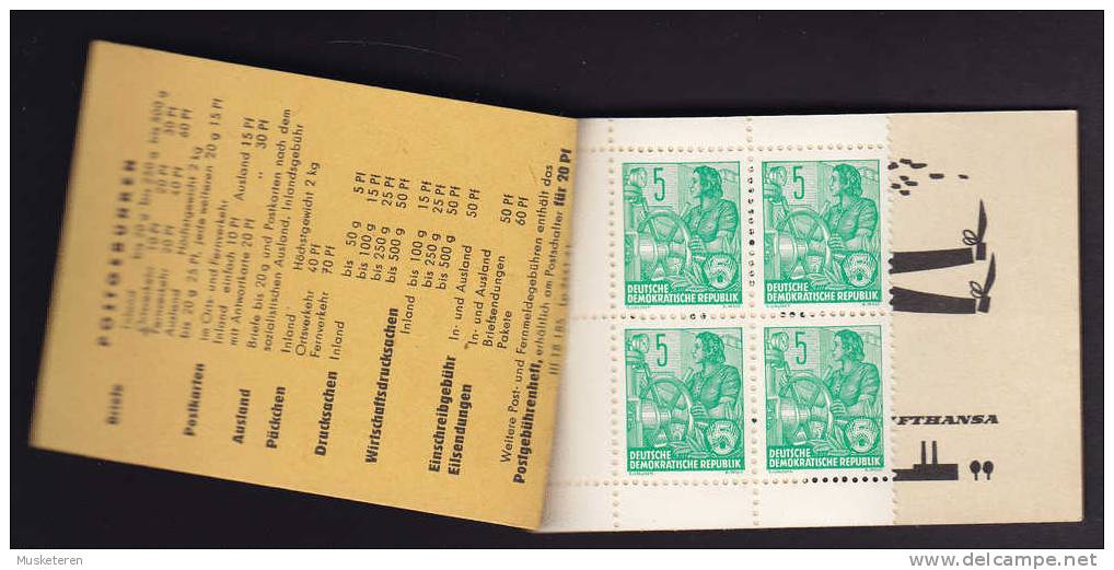 Germany Deutsche Post DDR 1960 MH-MiNr. 3 Markenheftchen Booklet (5 Scans) MNH** - Markenheftchen
