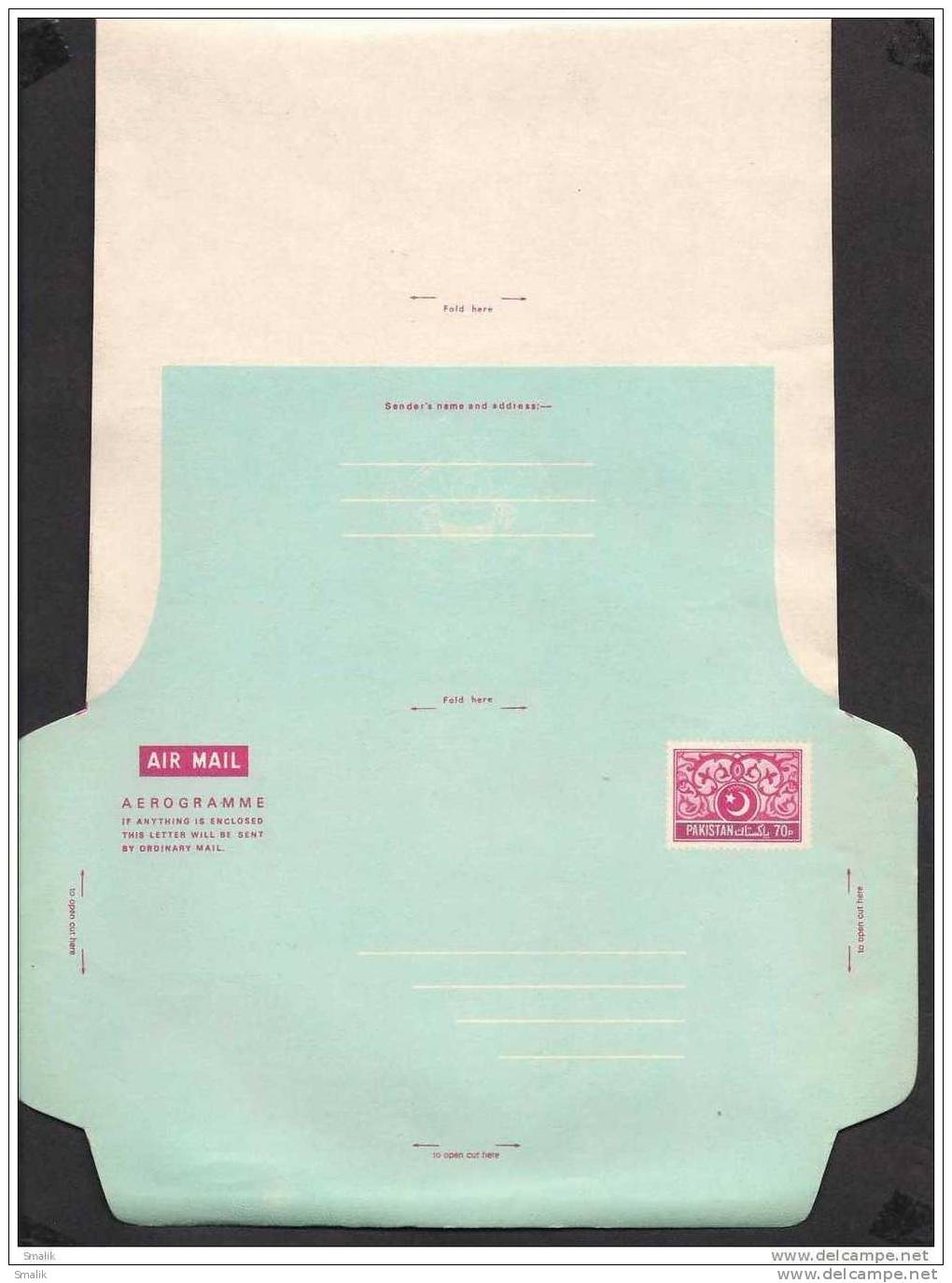 1979 Pakistan Wholesale Lot Of 100 Copy 70p Star Crescent Aerogramme Letter Sheet Unfolded Superb Mint - Lots & Kiloware (max. 999 Stück)