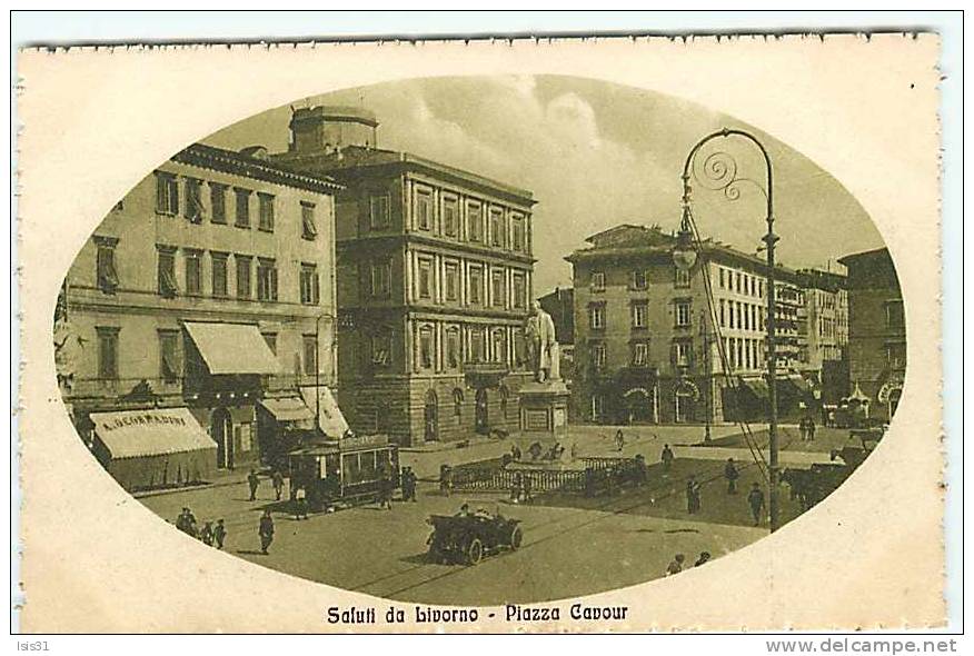 Italie - Chemins De Fer - Tramways - Tramway - Toscana - Livorno - Livourne - Piazza Cavour - Bon état Général - Livorno