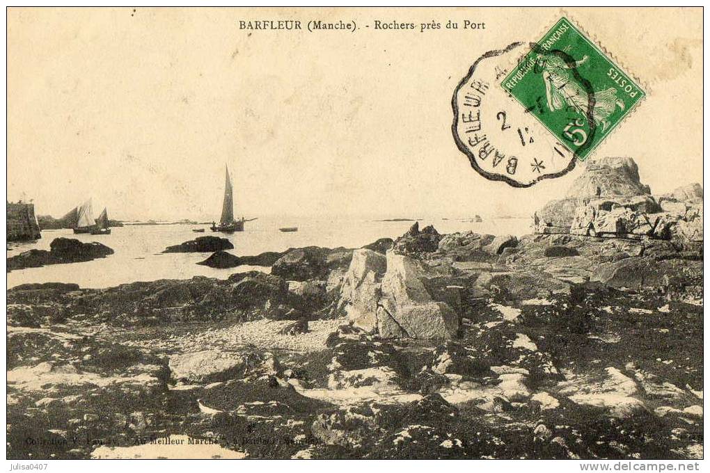 BARFLEUR (50) Rochers Près Du Port - Barfleur