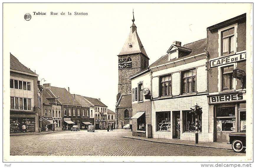 Tubize : Rue De La Station ( Kerk ---café) - Tubize