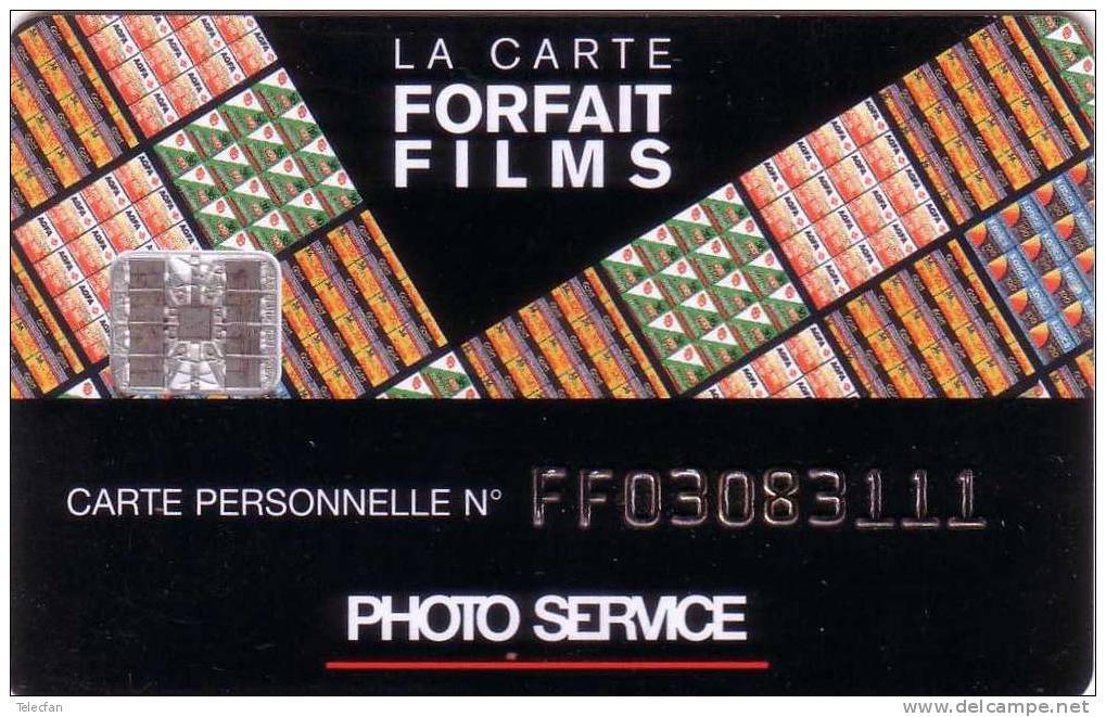 CARTE A PUCE PHOTO SERVICE FORFAIT FILMS  SUPERBE - Ausstellungskarten