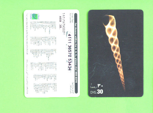 UNITED ARAB EMIRATES - Remote Phonecard As Scan - Ver. Arab. Emirate