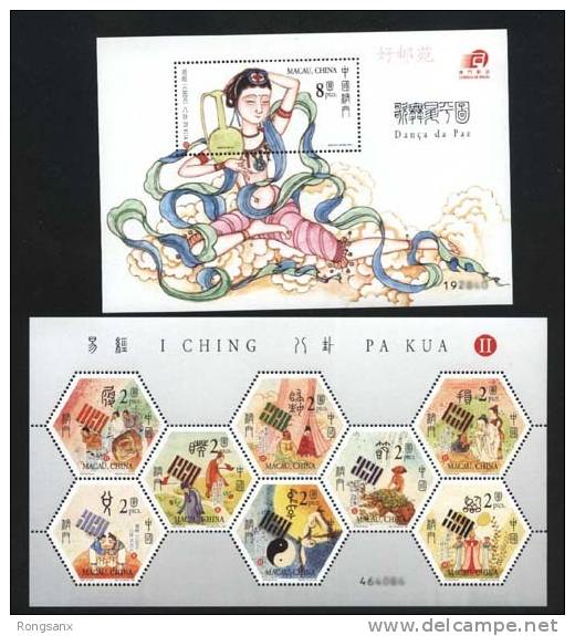 2002 MACAO I CHING PA KUA(II) 8V STAMP +MS - Unused Stamps