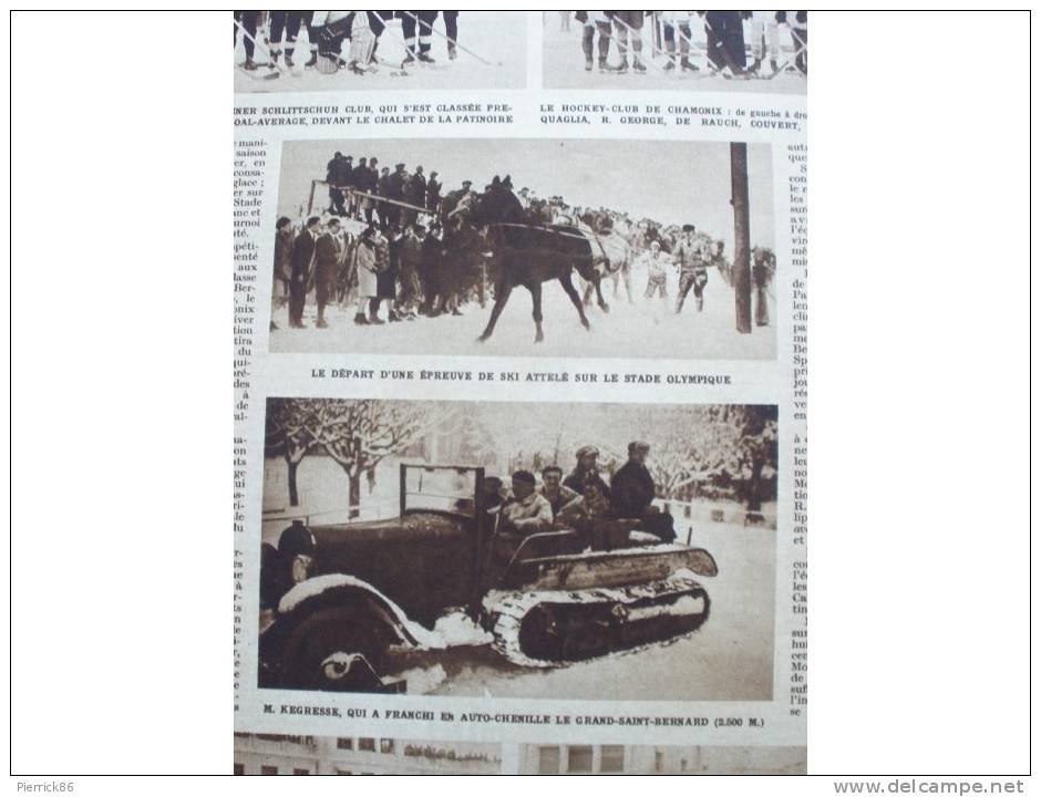 1928 BOXE RUGBY LES WARATAHS BATTTUS PAR BORDEAUX TOURNOI DE HOCKEY SUR GLACE BERLIN SKI TENNIS POLYGONE DE VINCENNES