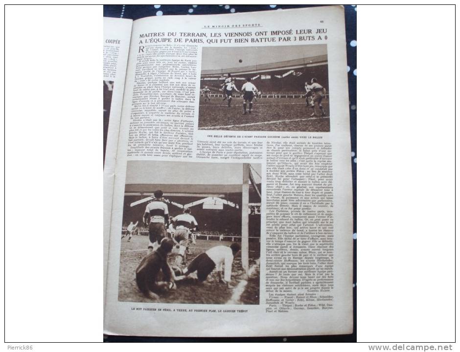 1928 BOXE RUGBY LES WARATAHS BATTTUS PAR BORDEAUX TOURNOI DE HOCKEY SUR GLACE BERLIN SKI TENNIS POLYGONE DE VINCENNES