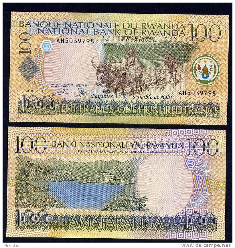 RWANDA  : Banconota 100 Franchi  - 2003 - P29 - FDS - Rwanda