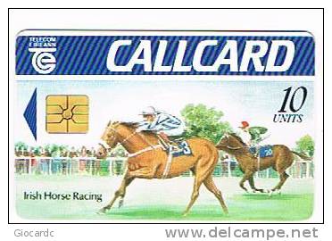 IRLANDA (IRELAND) - TELECOM EIREANN CHIP  - 1991 IRISH HORSE RACING   (GOLD CHIP, DAME LANE)    - USED  - RIF. 7853 - Caballos