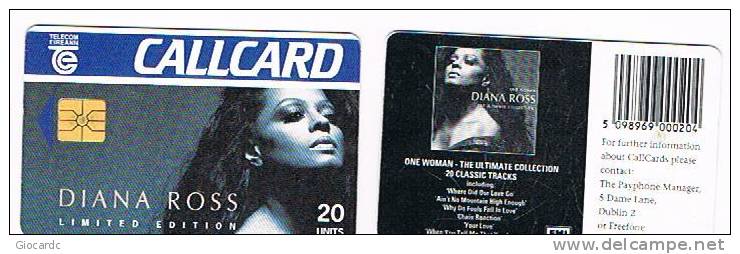 IRLANDA (IRELAND) - TELECOM EIREANN CHIP  - 1993 DIANA ROSS      - USED - RIF. 7862 - Musica