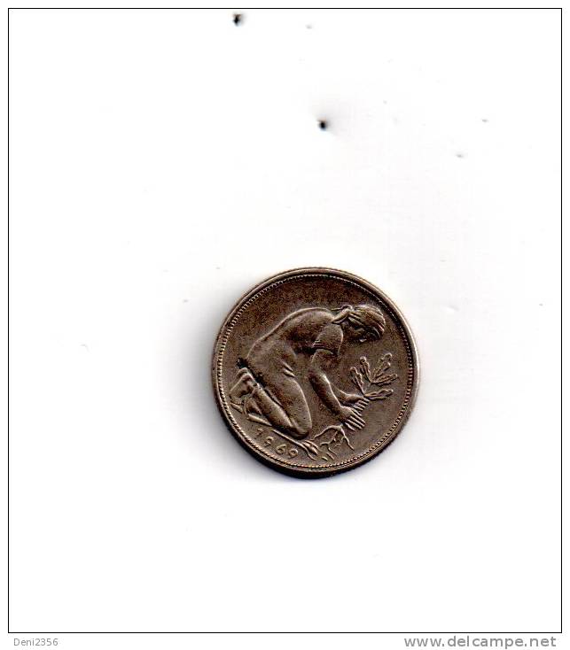 Pièce RDA  De 50 Pfennig 1949 D - 50 Pfennig