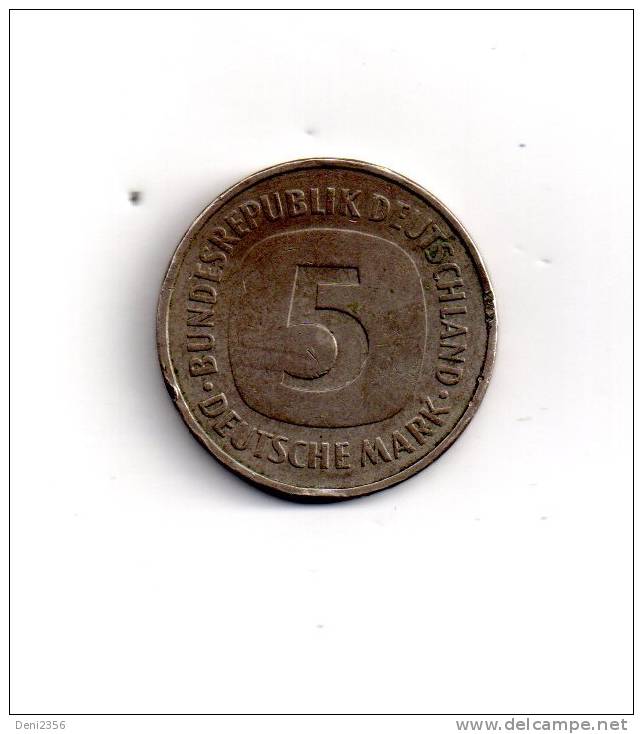 Pièce RDA  De 5 Deutsche Mark 1975 G - 5 Marcos