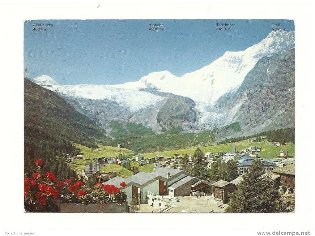 Cp, Suisse, Saas-Fee, Shweiz über Meer, Voyagée 1972 - Saas-Fee