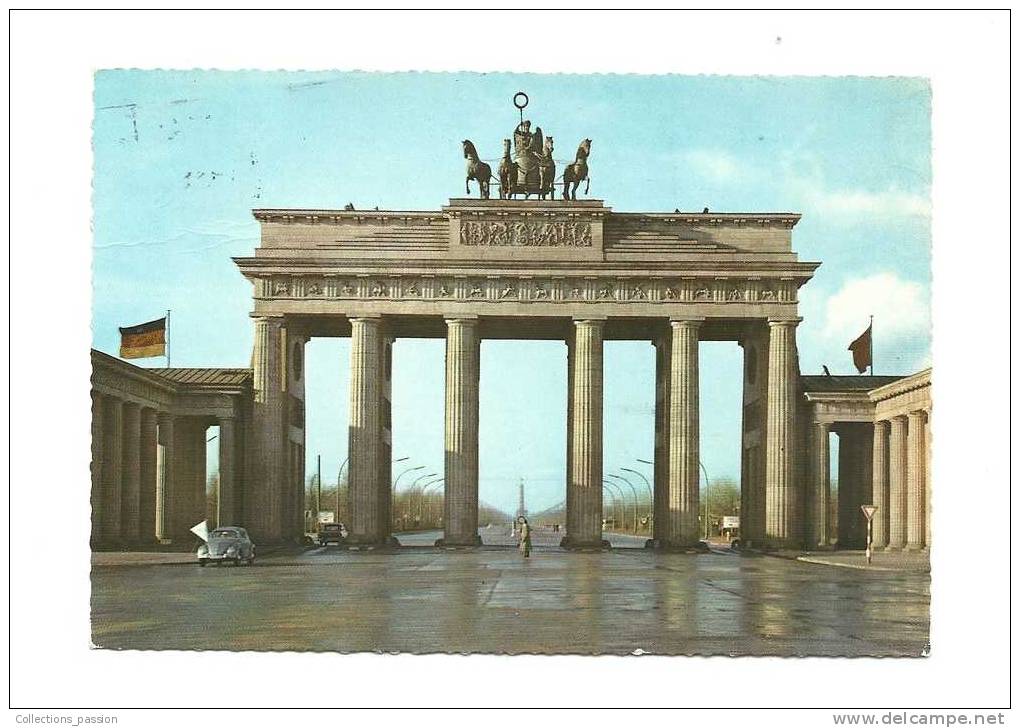 Cp, Allemangne, Berlin, Brandebourg Gate, Voyagée - Brandenburger Tor