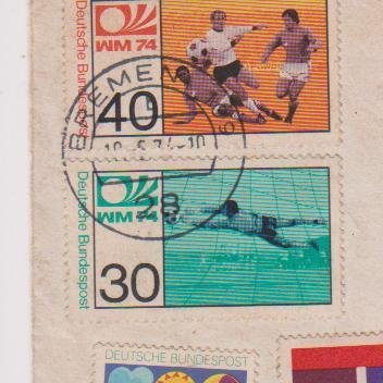 Germany Air Mail Cover, 1974, Football, Etc, As Scan - 1974 – Westdeutschland