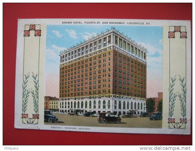 Louisville Ky  Brown Hotel   1923 Cancel ---====ref 168 - Louisville