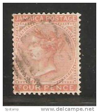 Jamaica 1870 QV 4d  Brown Orange Fine Used - Jamaique (1962-...)