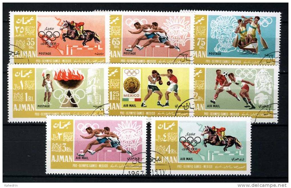 Ajman (UAR) 1967, Pro Olympic Games Mexico - Sport, Used - Zomer 1968: Mexico-City