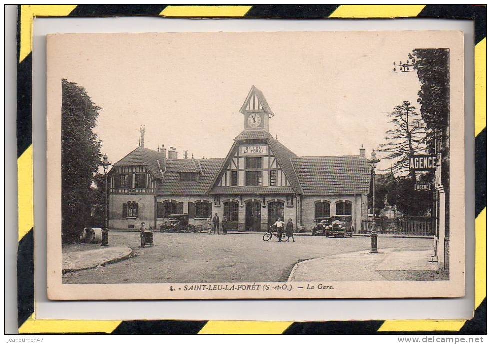 SAINT-LEU-LA-FORET. - . LA GARE. CARTE ANIMEE NON CIRCULEE. EXCELLENT ETAT - Saint Leu La Foret