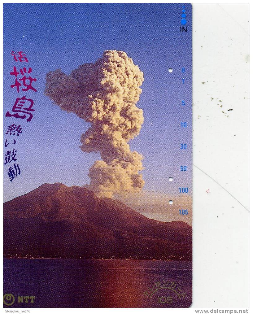 TELECARTE DU JAPON VOLCAN VOIR SCANNER - Volcanes