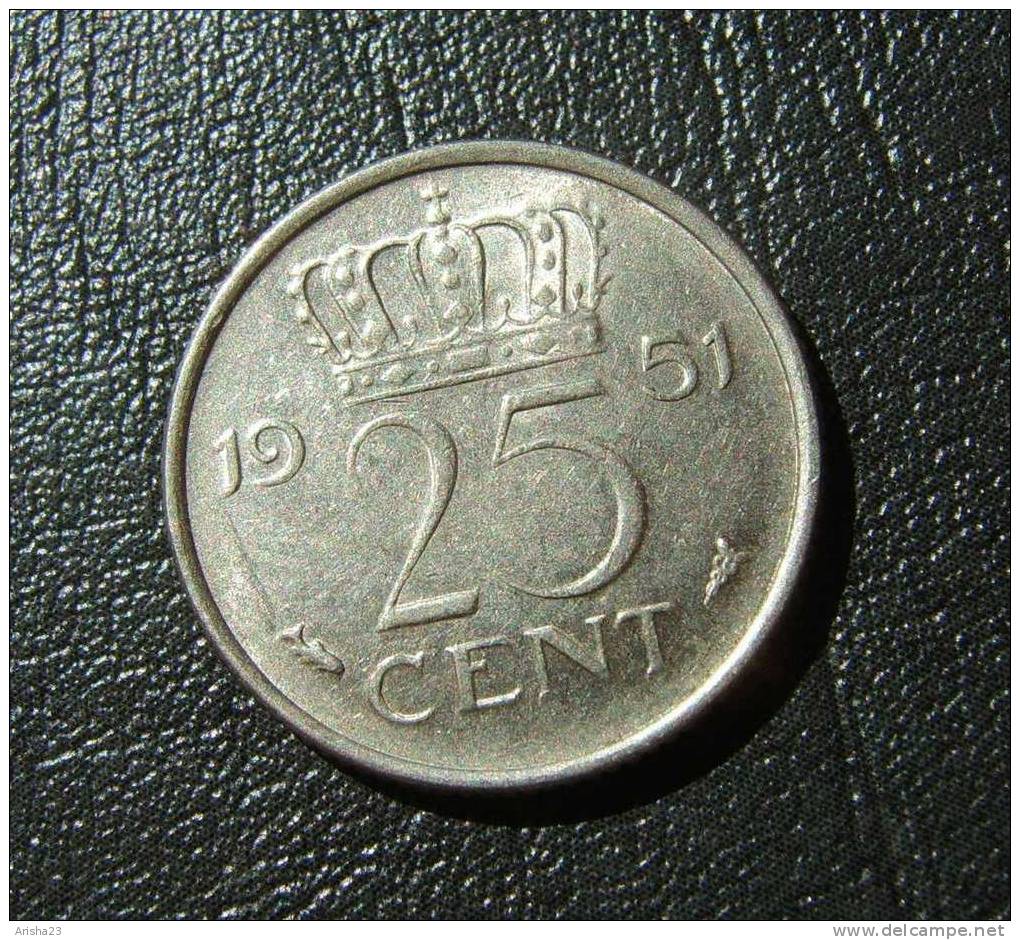 Netherlands, 25 CENT 1951 - 1948-1980 : Juliana