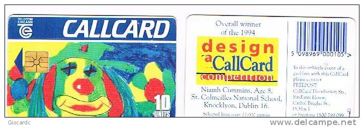 IRLANDA (IRELAND) - TELECOM EIREANN CHIP  - 1995 DESIGN A  CALLCARD 94     - USED- RIF. 7884 - Pittura