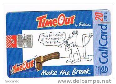 IRLANDA (IRELAND) - TELECOM EIREANN CHIP  - 1998  CADBURY'S TIME OUT     - USED - RIF. 7905 - Alimentazioni