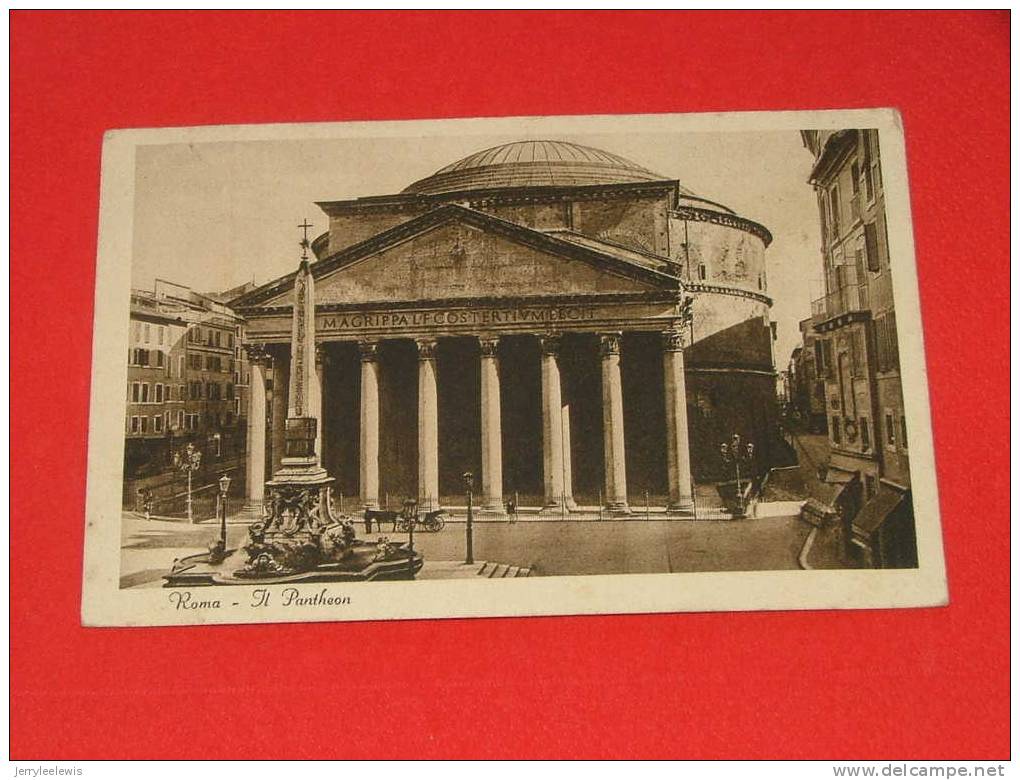 Roma  - Il Pantheon   -  1934  -   ( 2 Scans ) - Panthéon