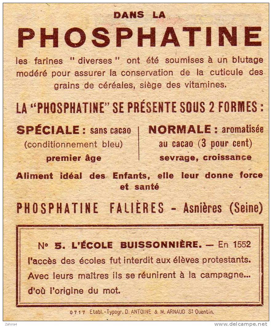 L'ECOLE  BUISSONNIERE  -  PHOSPHATINE  -  N° 5  -   Falières - Asnières ( Seine ) - Otros & Sin Clasificación