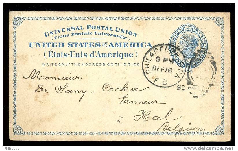 USA Entier UX6 Cote 25$ Ø Mais Texte Fort Intéressant  Peau De Vache - ...-1900