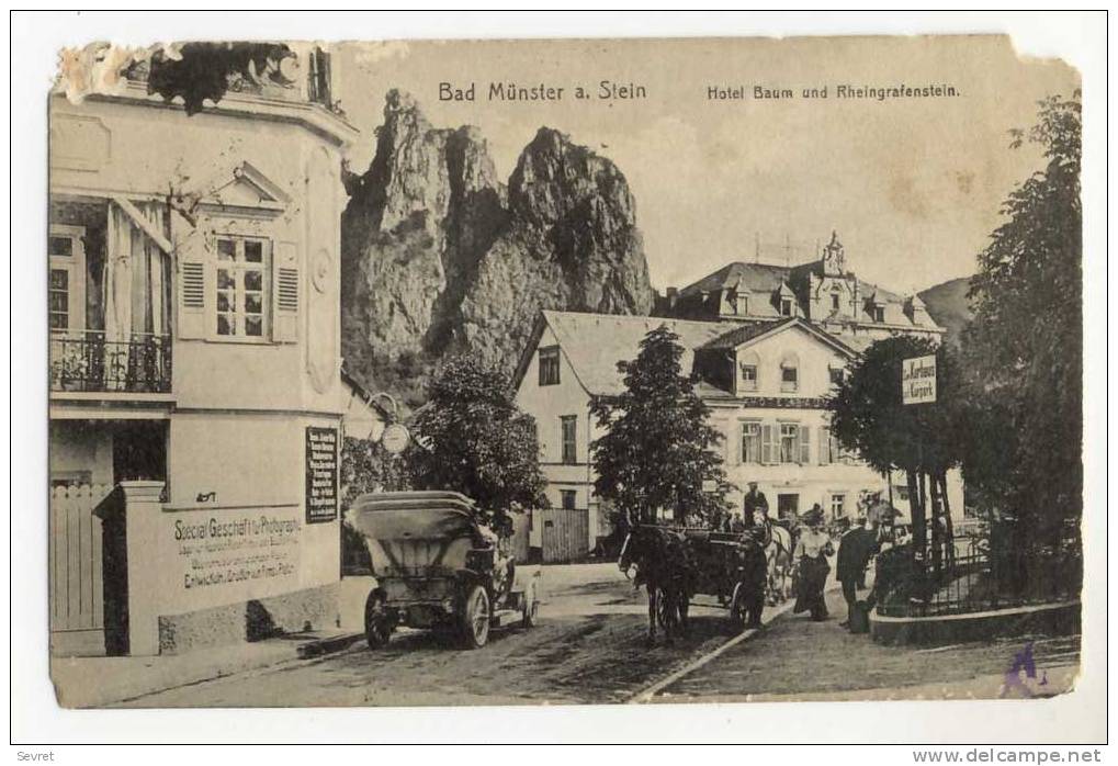 Bad Münster A. Stein   Hotel Baum Und Rheingrafenstein - Munster