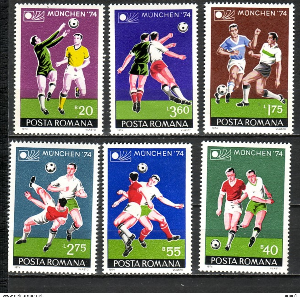 Romania 1974 MiNr. 3203 - 3208  Rumänien Football SOCCER World Cup  West Germany 6v MNH** 3,20 € - 1974 – West Germany