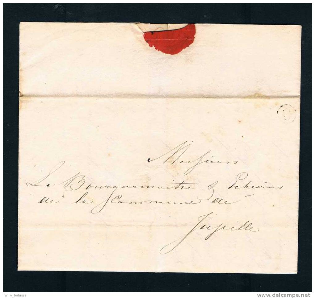 Belgique Precurseur 1840 Lettre Avec Boite C De Jupille Distribué Dans La Meme Tournee De Facteur ( Rare ) - Other & Unclassified