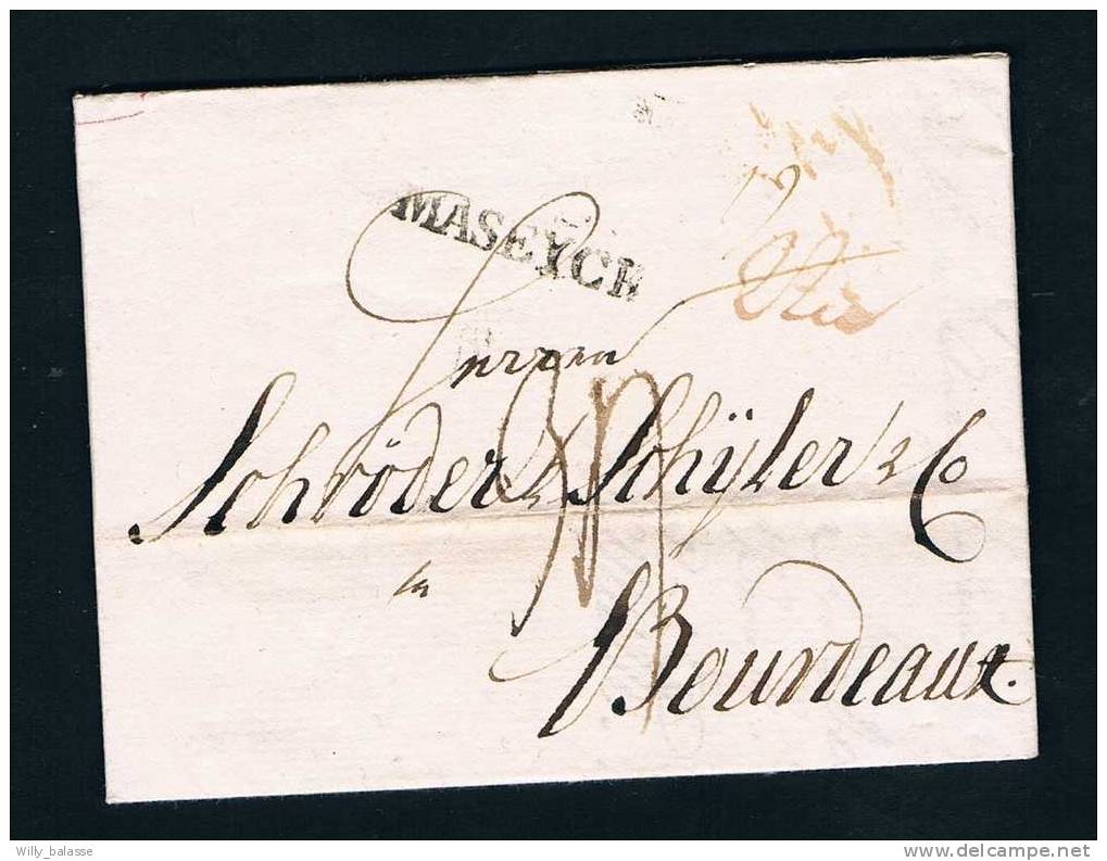 Belgique Precurseur 1793 Lettre Datee De Konigsberg (Prusse) Pour Bordeaux Avec Marque De Passage "Maseyck " 22 1/2 - Other & Unclassified