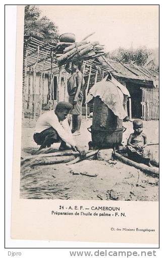 AEF CAMEROUN  Préparation De L'hule De Palme - Cameroun