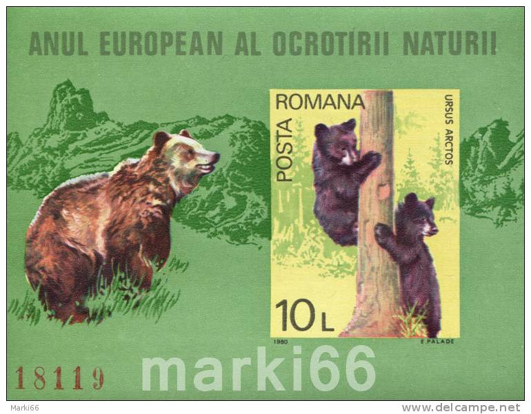 Romania - 1980 - European Nature Protection Year - Mint Imperforate Souvenir Sheet - Unused Stamps