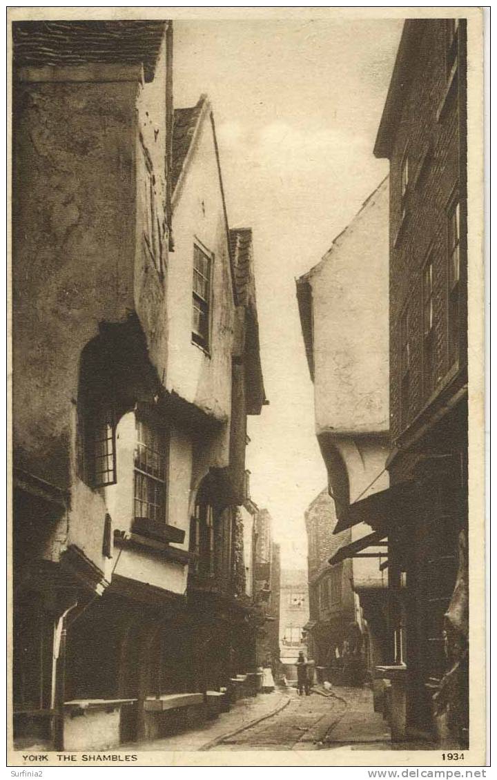 YORK - THE SHAMBLES PHOTOCHROM 1934  Y1531 - York