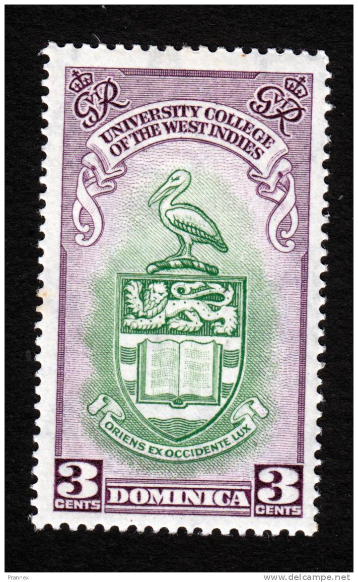 Dominica, Scott 120, Mint Hinged, Arms Of University College, Issued 1951 - Dominica (...-1978)