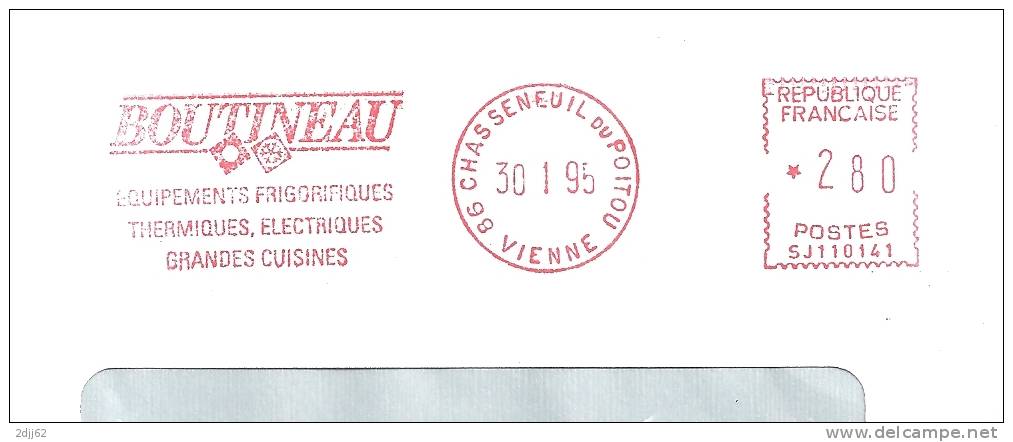 Froid, Thermique, Chasseneuil Du Poitou - EMA Satas - Enveloppe Entière  (H536) - Elektrizität