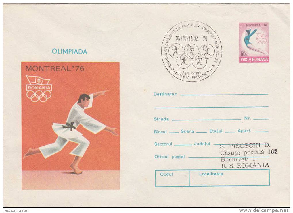 Sobre Entero Postal  De La Olimpiada De Montreal 1976 - Verano 1976: Montréal