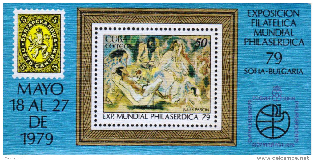 RG)1979 CARIBE, JULES PASCIN PAINTING, GLOBAL EXPOSURE PHILASERDICA´79, SOFIA BULGARIA, S/S, MNH - Unused Stamps