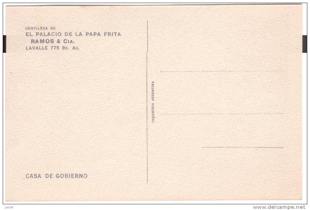 Argentina - Buenos Aires  - Casa De Gobierno - Unused - Argentina