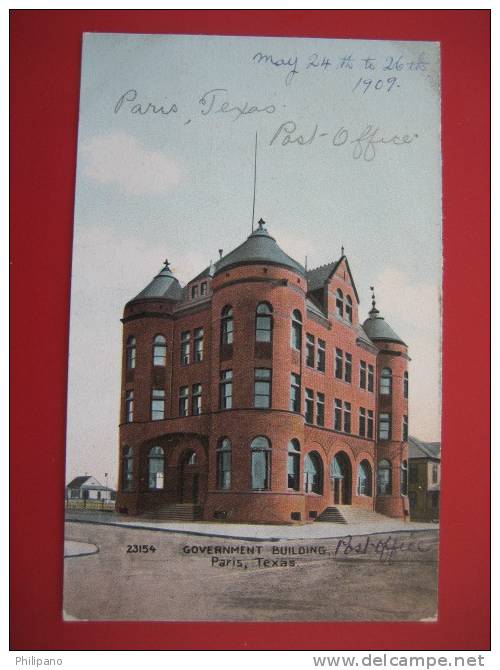 Paris Tx-- Government Building   Ca 1910     ----   === Ref 169 - Other & Unclassified