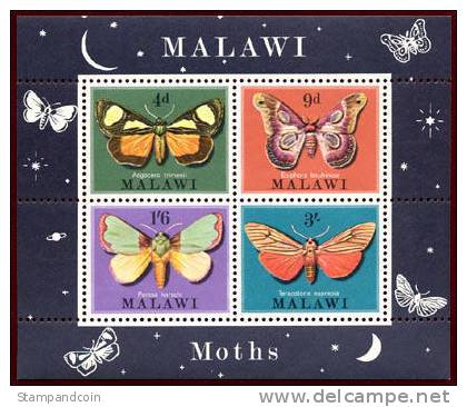 Malawi #141a Mint Never Hinged Moth Souvenir Sheet From 1970 - Malawi (1964-...)