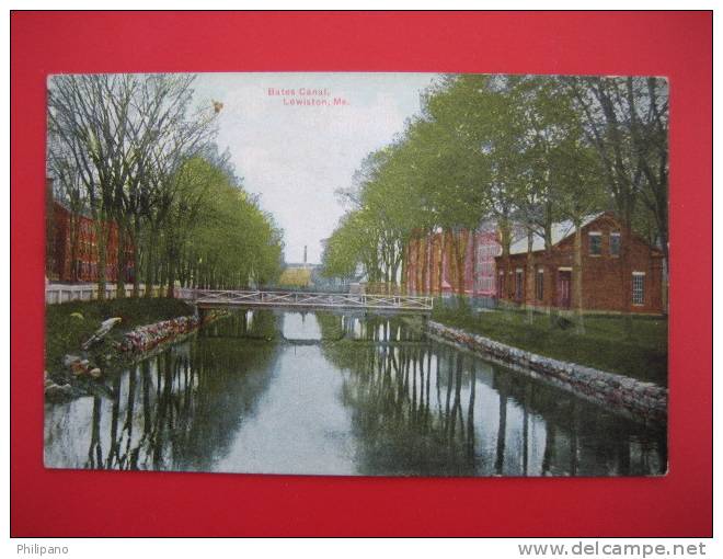Lewiston Me  Bates Canal   1913 Cancel          ----   === Ref 169 - Lewiston