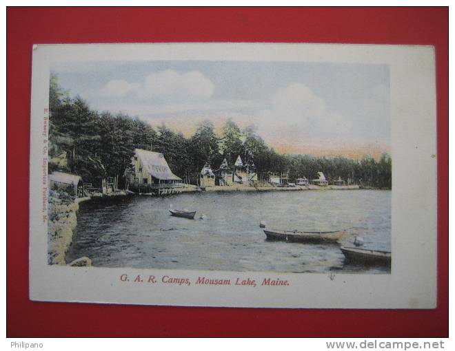 Mousam Lake Maine--- G.A.R. Camps   Ca 1910          ----   === Ref 169 - Other & Unclassified